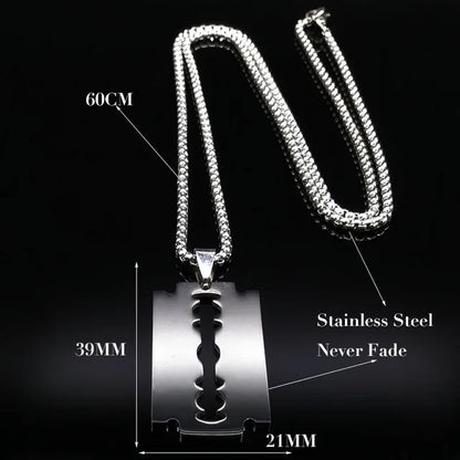 Silver Blade Necklace